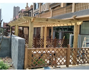 木塑廊架围栏